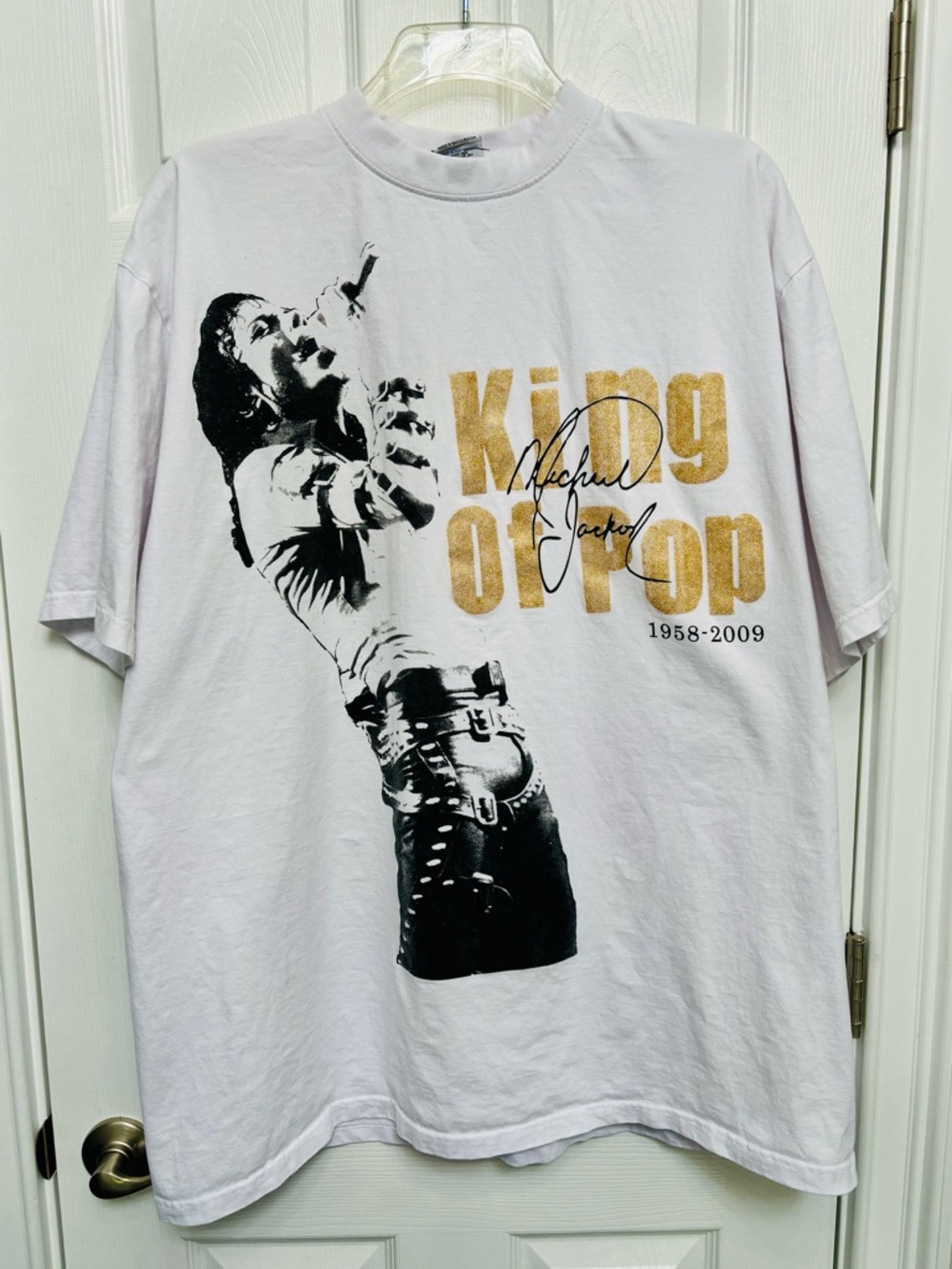 Michael Jackson King of Pop 1958-2009 Rap Tee T-Shirt 2009 3XL Phat Dog Tag